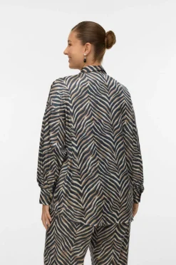 Vero Moda Curve Skjorte vmcVina Sonya LS Shirt Wvn GA Cur