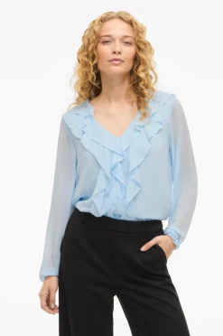Vila Bluse viAne V-neck Frill