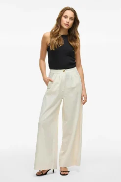 Vila Bukser vitni HW Wide Pants