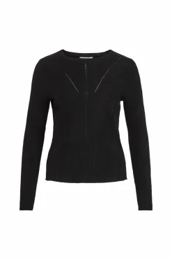 Vila Top viOlina O-neck L/S Rib Knit Top