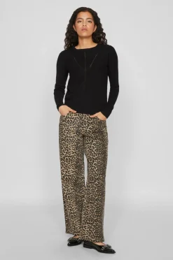 Vila Top viOlina O-neck L/S Rib Knit Top