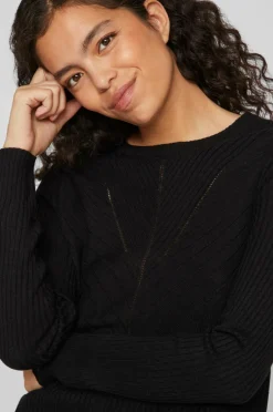 Vila Top viOlina O-neck L/S Rib Knit Top