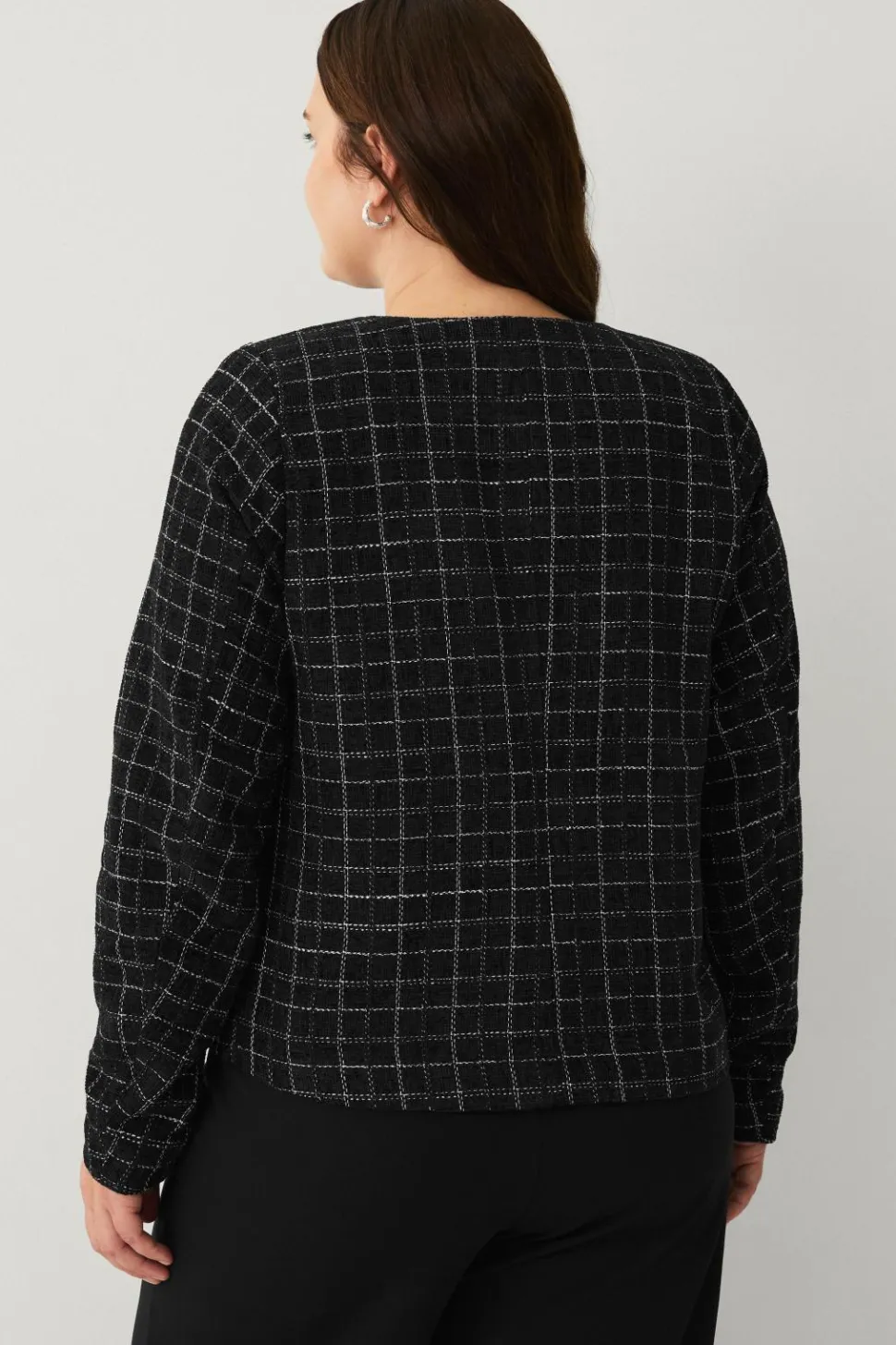 Zizzi Blazer mMonia L/S Buclé Blazer