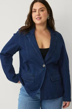 Zizzi Denimblazer jLiva L/S Denim Blazer