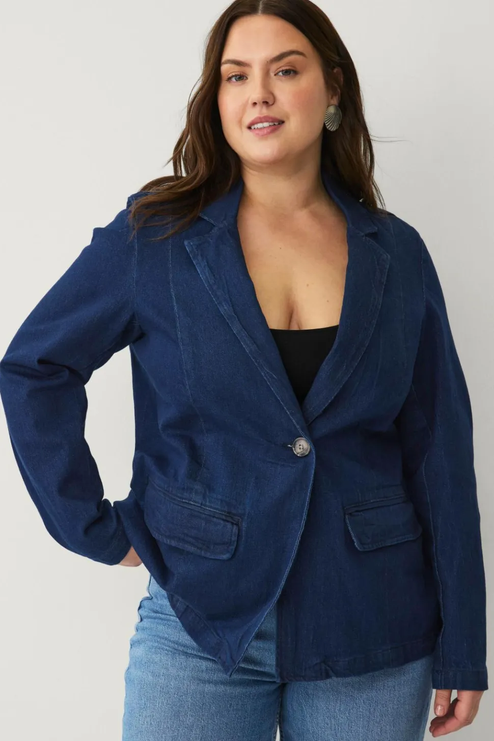 Zizzi Denimblazer jLiva L/S Denim Blazer
