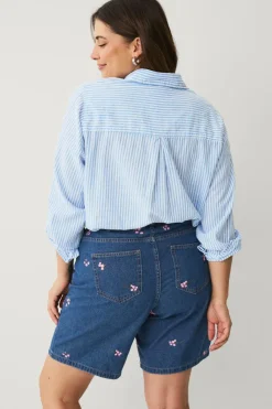 Zizzi Denimshorts jEva Embroidery Shorts