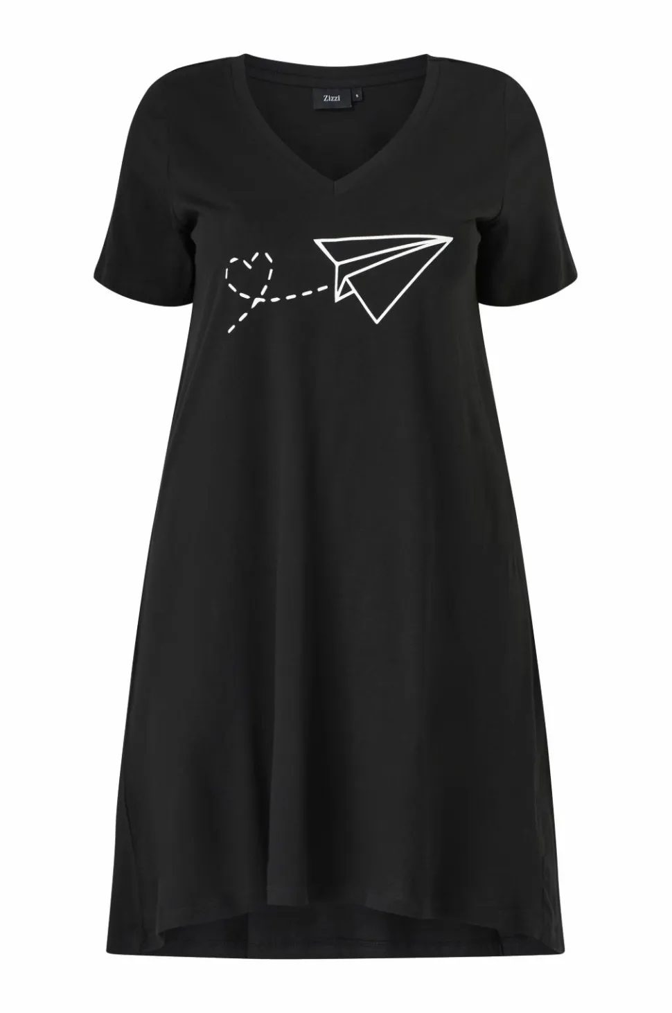 Zizzi Natkjole mAlba S/S Blk Dress