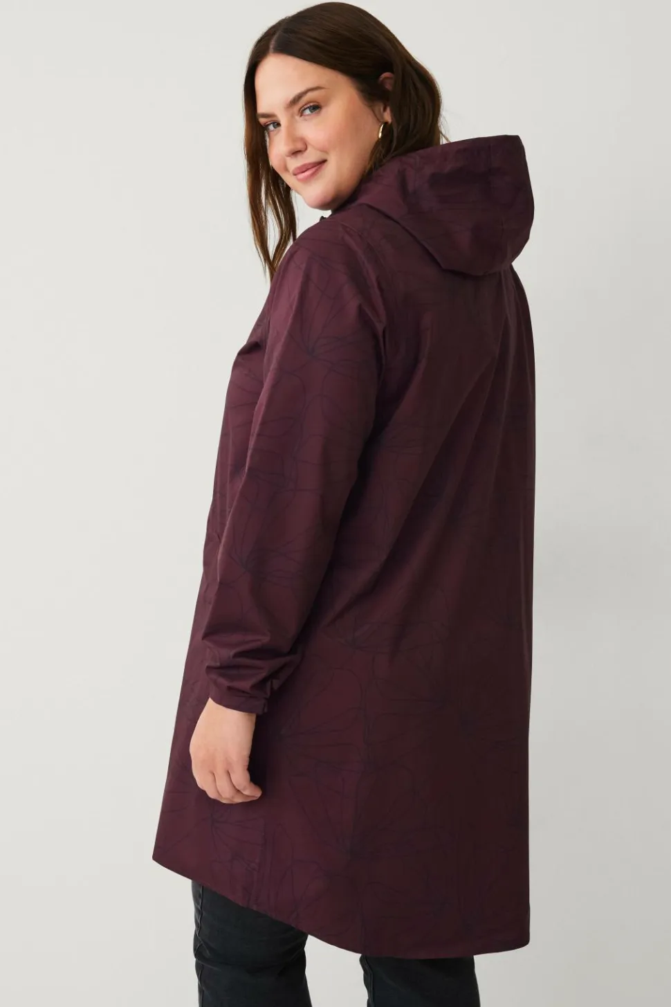Zizzi Regnjakke mKlara aop Raincoat