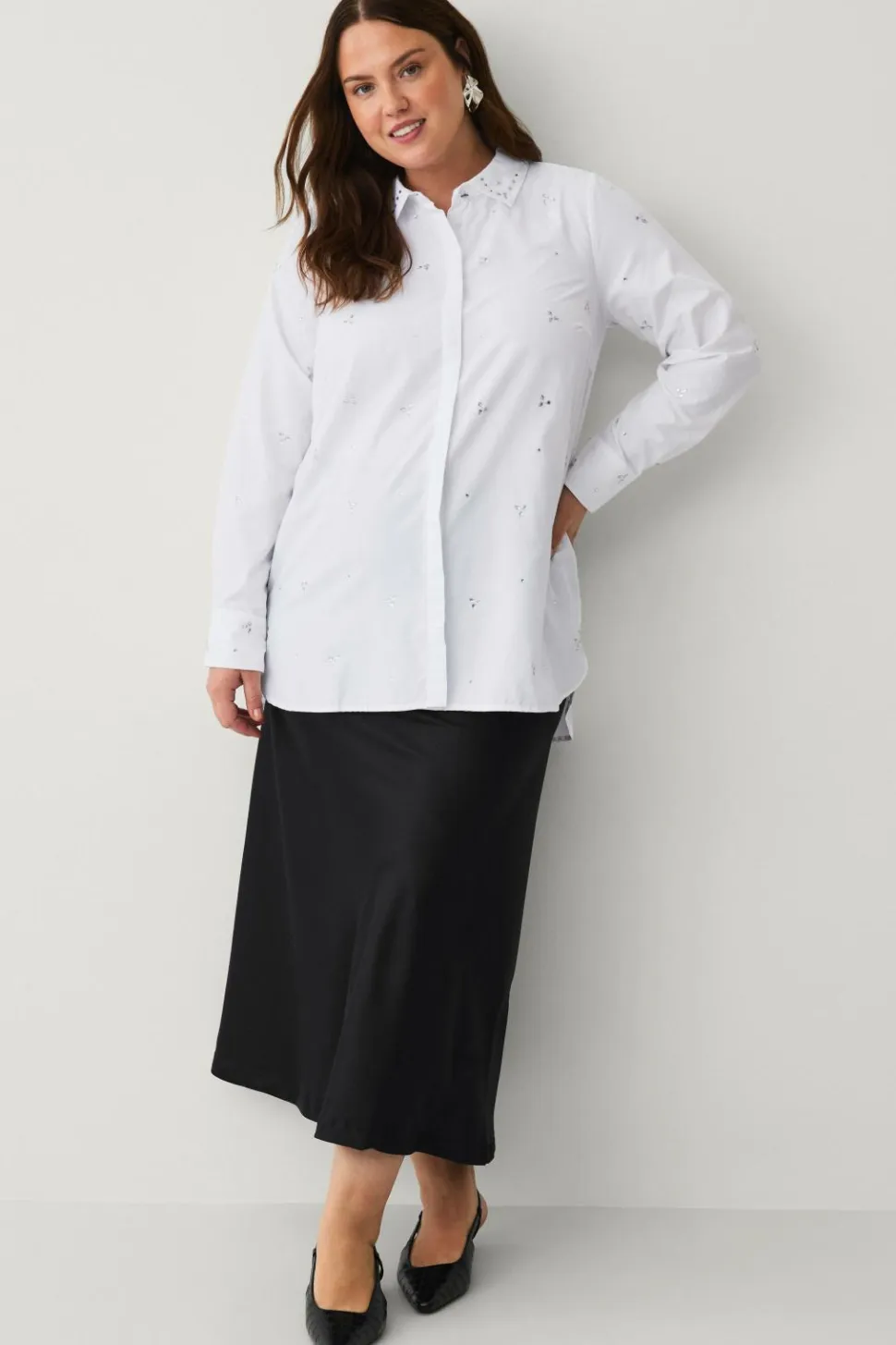 Zizzi Skjorte mJenna L/S Shirt